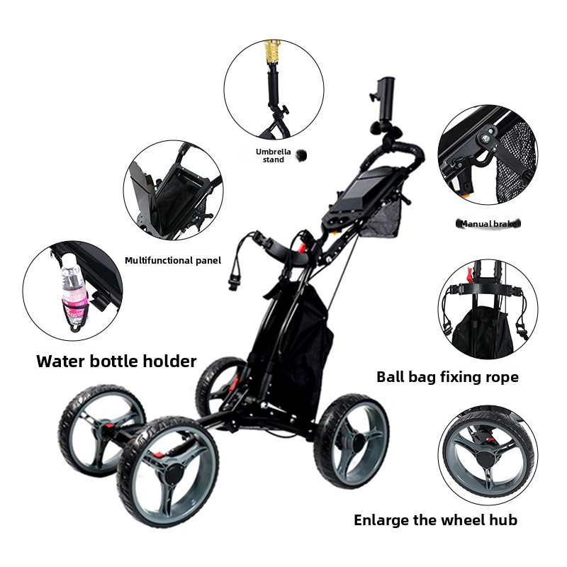 Chariot de golf pliable à quat - Golf Scorecard Holder avis et prix