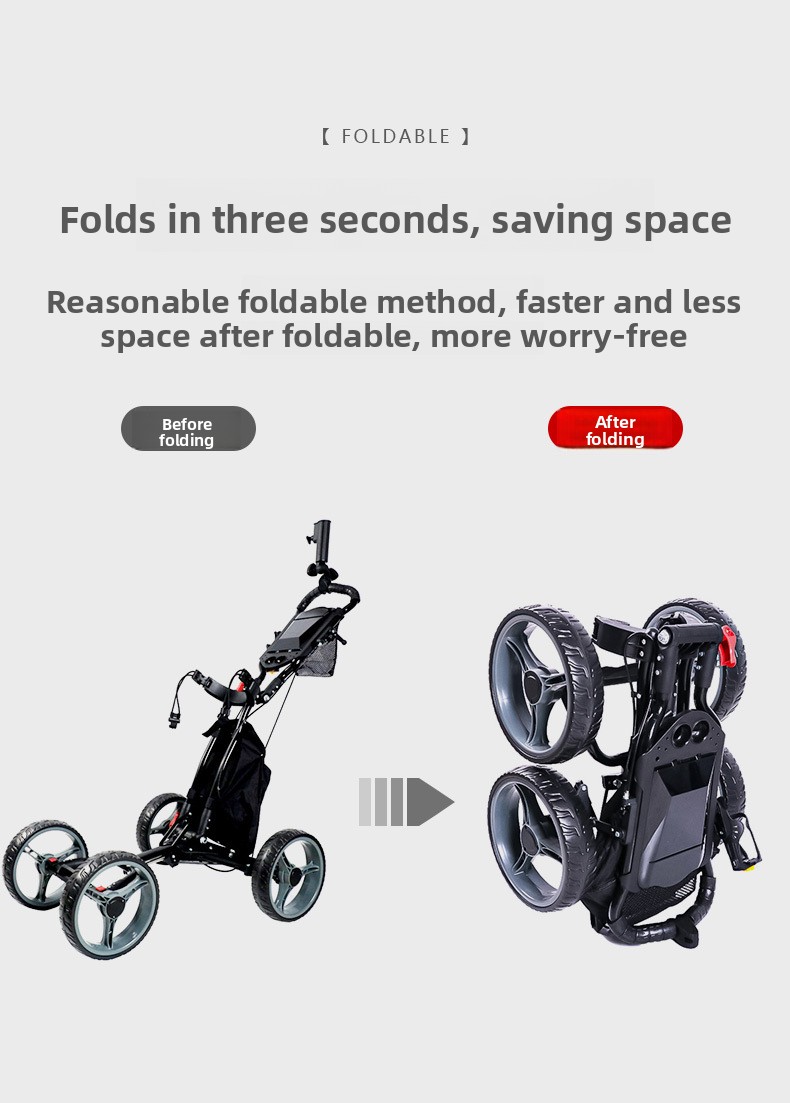 Chariot de golf pliable à quat - Golf Scorecard Holder avis et prix
